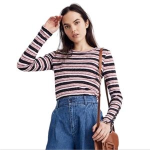 New Madewell Multicolor Striped Long Sleeve Shirt Small